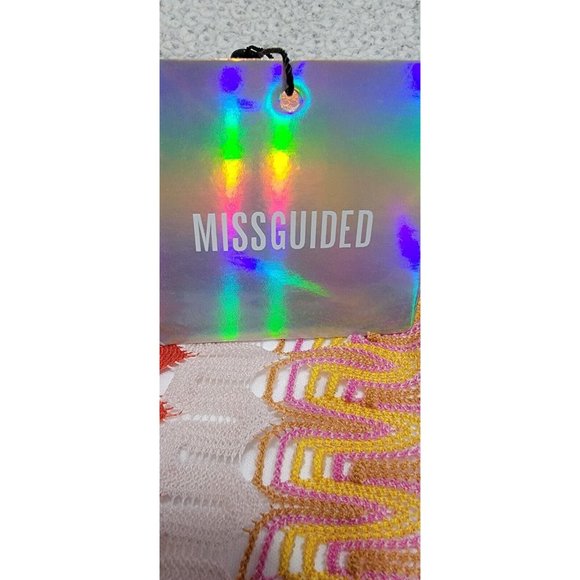 Missguided Women's Shorts Co Ord Crochet Frill Hem Multi-Color Size 8 NEW w/ Tag - Picture 6 of 15